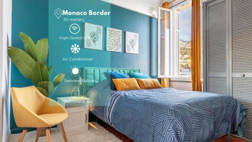 Monaco Seaview Border - 1bdr flat - 2beds - 4 guests