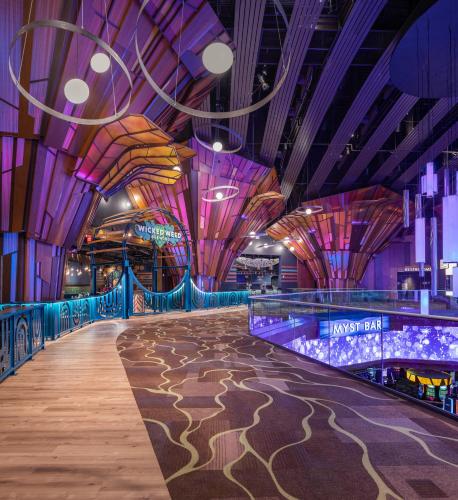 a rendering of a dance floor in a casino at Harrah's Cherokee, A Caesars Destination in Cherokee