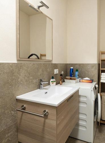 Bilik mandi di Flow Apartments KIRCHSTEIG