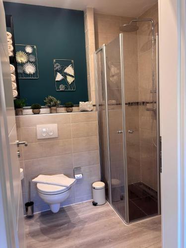 Koupelna v ubytování Apartmenthaus Wertheim