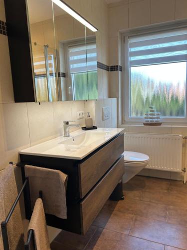 Koupelna v ubytování Ferienhaus Emma