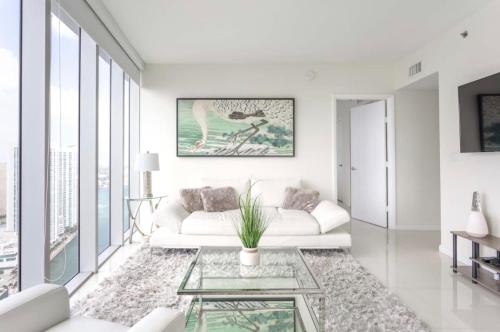 Khu vực ghế ngồi tại Icon Brickell Residences
