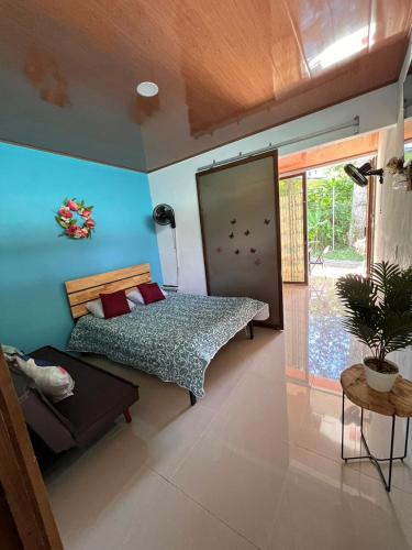 Ένα ή περισσότερα κρεβάτια σε δωμάτιο στο Apartamento Kathe y Fabi