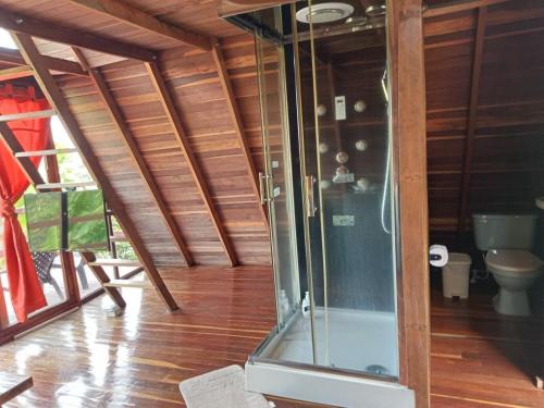 Koupelna v ubytování Cabaña en Jericó