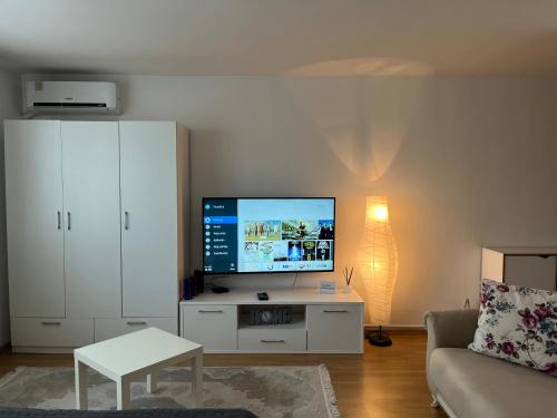 Μια τηλεόραση ή/και κέντρο ψυχαγωγίας στο Apartment Adana - Free Parking