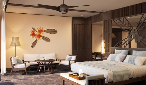 Кровать или кровати в номере Amiana Resort Cam Ranh
