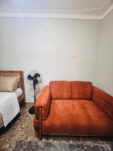 Postel nebo postele na pokoji v ubytování Cozy studio