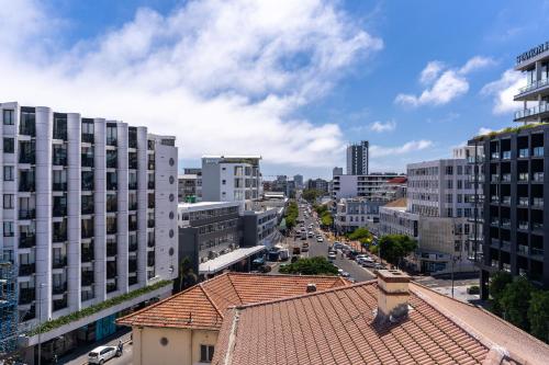 a view of a city with buildings and a street at The Tropicana Hotel in Cape Town