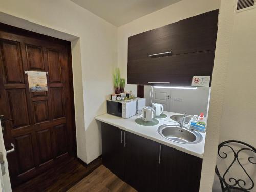 Kuchyň nebo kuchyňský kout v ubytování S4 Studio Apartment