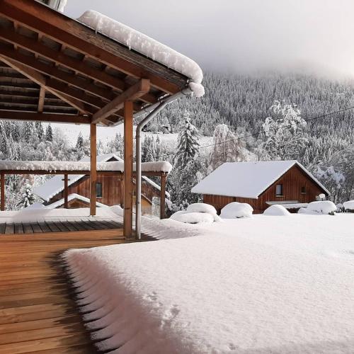 冬のPanorama-Chalet Alpenglöckchenの様子