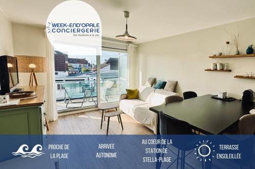 Appartement centre ville Stella-Plage terrasse sud-ouest