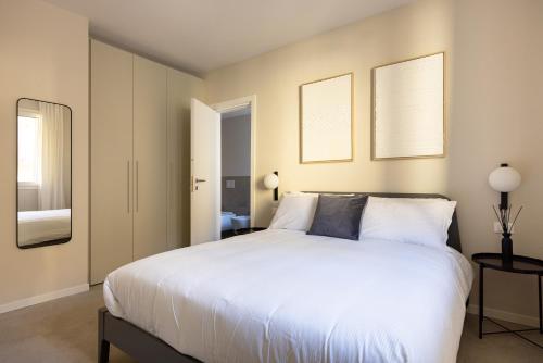 Katil atau katil-katil dalam bilik di Luxury Home in the heart of Vicenza