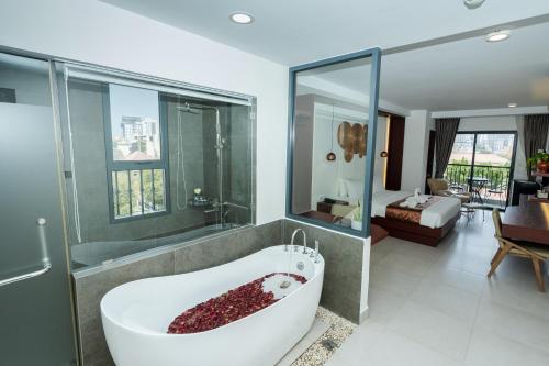 Zona de estar de Botum Domrey Hotel