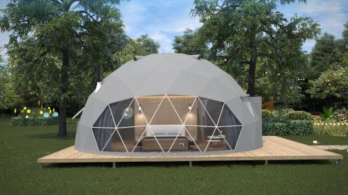 a rendering of a dome tent in a park at Ursa Camp in Gornje Lipovo