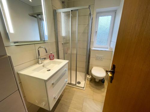 Koupelna v ubytování Haus Nordseeblick Wohnung 10