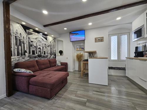 Kuchyň nebo kuchyňský kout v ubytování Palace apartment