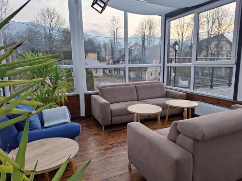 Χώρος καθιστικού στο Apartamenty Pruskie