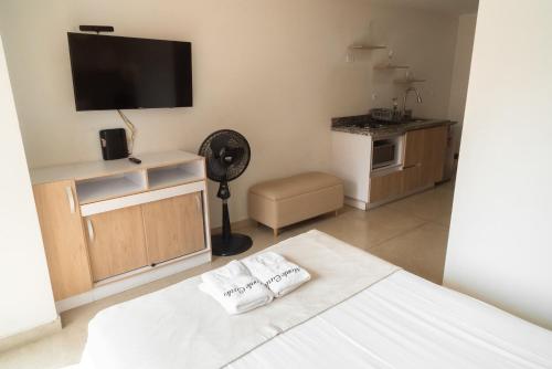 TV a/nebo společenská místnost v ubytování Apartamentos Montecarlo