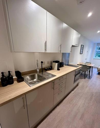 Kuchyň nebo kuchyňský kout v ubytování Redcross studio flat 118