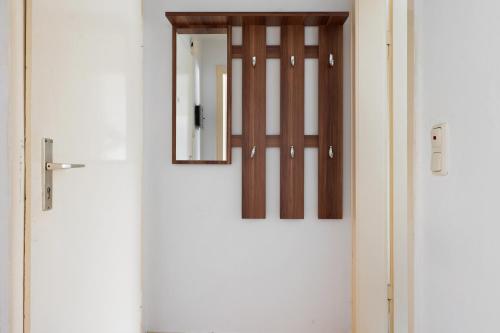a door with a mirror on top of it at Yellow in Miltenberg