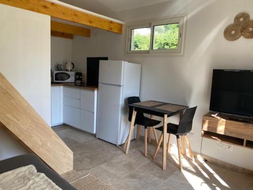 Η κουζίνα ή μικρή κουζίνα στο Studio dans les pins