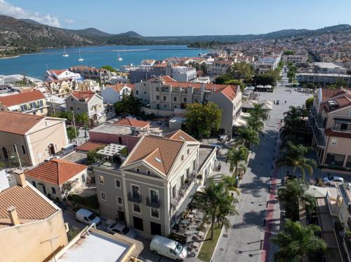 an aerial view of a city at PERATZADA central suite in Argostoli