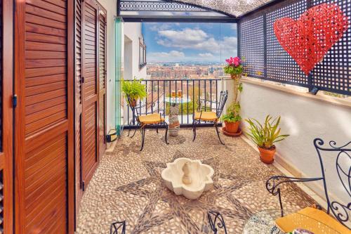 Μπαλκόνι ή βεράντα στο Hotel Mirador Arabeluj