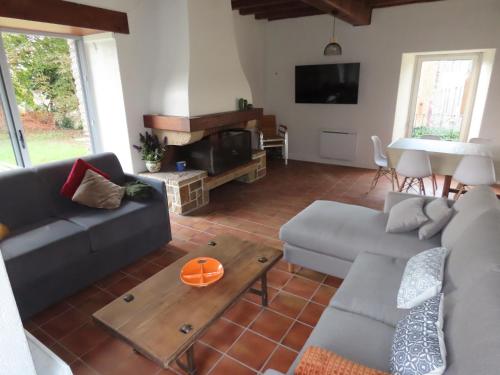 Ruang duduk di Gîte du Marais