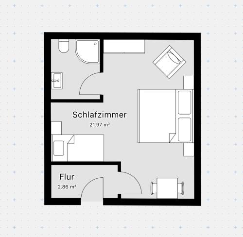 a black and white floor plan of a apartment at FRISIA NORDD Norddeich in Norddeich