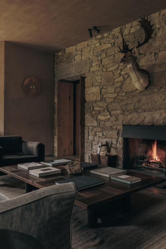 Χώρος καθιστικού στο Luxury lodge for 16 in Royal Deeside