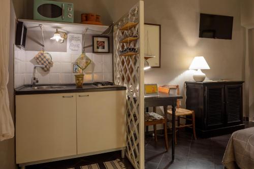 Kuchyň nebo kuchyňský kout v ubytování Alberghino B&B