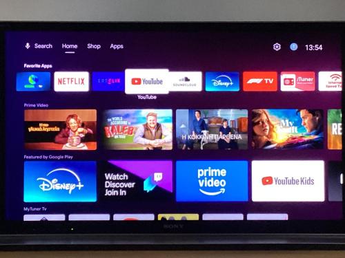 a television screen with many different types of websites at Pelion 7 Lives in Tsagarada