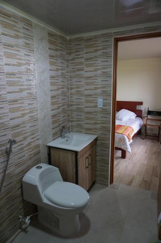 Koupelna v ubytování Campo y Descanso 15 min Ciudad Apto 01