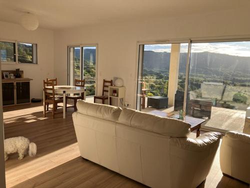 Posezení v ubytování Ardèche Sud villa vue panoramique