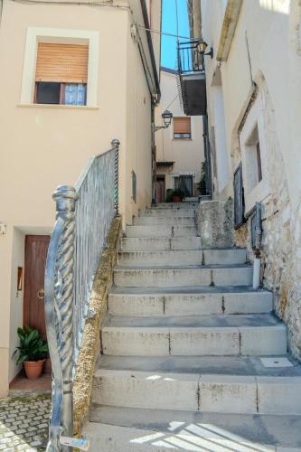 a stairway leading up to a building at Casa di Nina in Pretoro