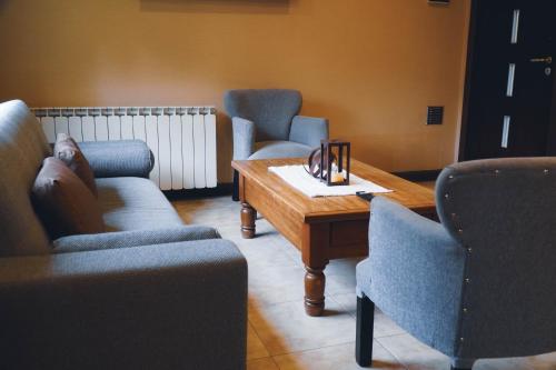 Ruang duduk di Aparts Calafate Suites