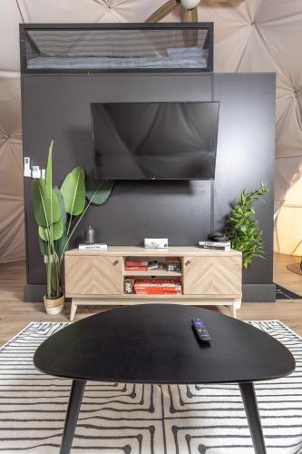 TV a/nebo společenská místnost v ubytování Gaia Dome Stars Hottub Wineries Secluded Romantic Frederick