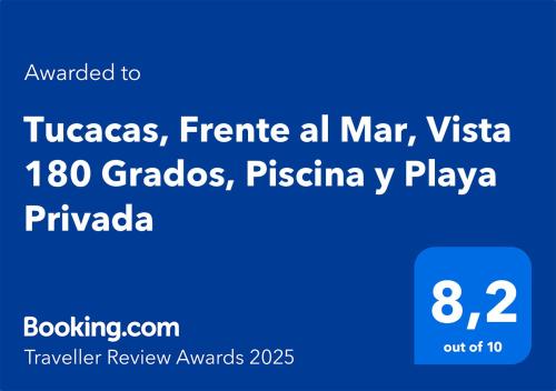 a screenshot of a cell phone with the words tucacs ferrite all at Tucacas, Frente al Mar, Vista 180 Grados, Piscina y Playa Privada in Tucacas