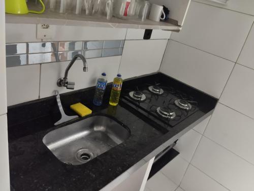 Dapur atau dapur kecil di Cantinho da praia
