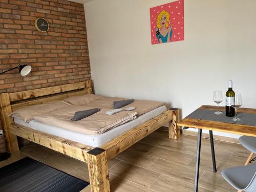 Postel nebo postele na pokoji v ubytování Ubytování u slaniska