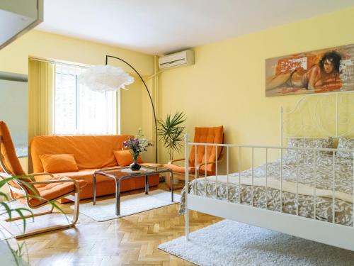 Et opholdsområde på Herastrau Park Studio - Bucharest Business District - Arancia