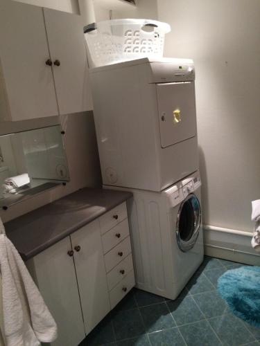 - une buanderie avec un lave-linge et un sèche-linge dans l'établissement Maison d'Hôtes Chandon de Briailles, à Savigny-lès-Beaune