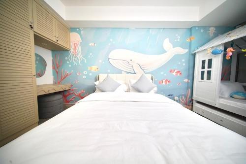 Postel nebo postele na pokoji v ubytování Little Bnb Under the Sea