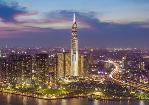 Γενική άποψη της πόλης Πόλη Χο Τσι Μινχ ή θέα της πόλης από  αυτό το διαμέρισμα