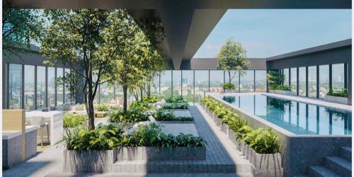 a rendering of a building with a swimming pool at Polanco Loft México City in Mexico City