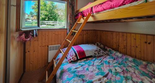 Postel nebo postele na pokoji v ubytování Appartement Chalets du Pounant