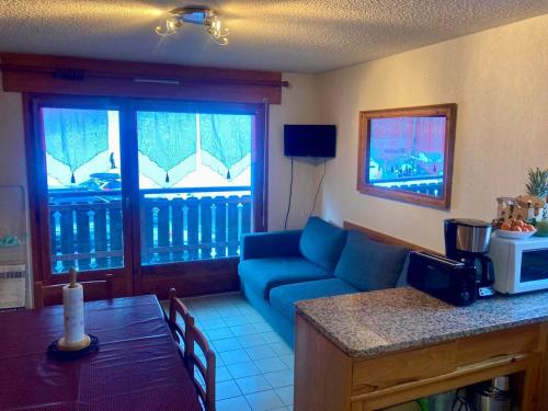 TV a/nebo společenská místnost v ubytování Appartement Chalets du Pounant