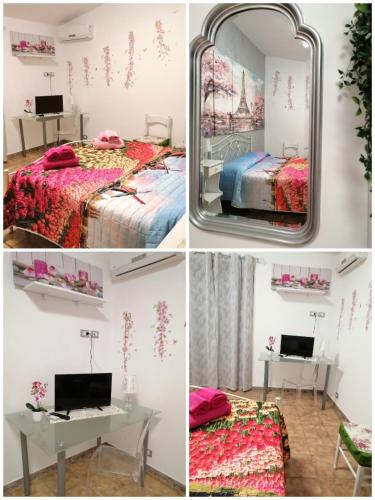 Postel nebo postele na pokoji v ubytování Villetta Orchidea