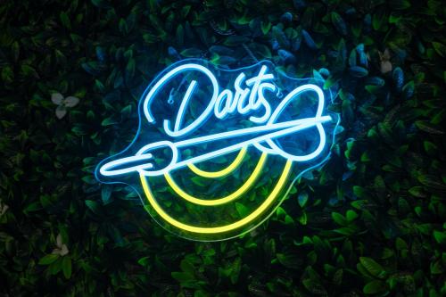 a neon dont poke sign on a wall at The Market House in Reading