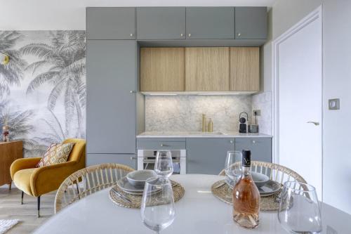 Χώρος καθιστικού στο Beau Studio Vue Mer